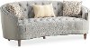Traditional Gray Curved Sofa - Classic Elegance