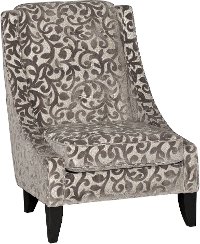 Casual Traditional Vine Taupe Accent Chair - Winslet