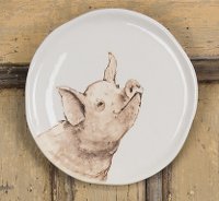 Pig Bust Dolomite Plate