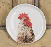 Rooster Bust Dolomite Plate