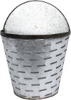 Clearance Metal Olive Half Basket Wall Hanging Pocket