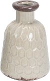 Antique Cream Textured Ceramic Vase