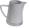 7 Inch Aluminum Pitcher with White Enamel Finish