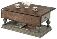 Weathered Gray Drop Leaf Coffee Table - Colonnades