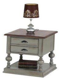 Weathered Gray End Table - Colonnades