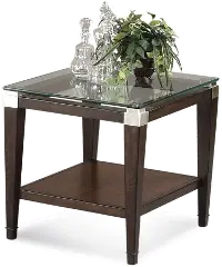 Dunhill Glass Top End Table