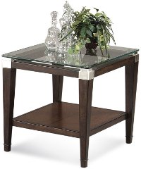 Glass Top End Table - Dunhill