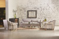 Magnolia Home Furniture Flannel Gray Sofa & Loveseat Set - Rose Hill