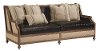 Magnolia Home Furniture Ivory & Saddle Black Leather Sofa - Foundation