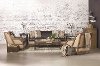 Magnolia Home Furniture Ivory & Saddle Black Leather Sofa - Foundation-2