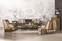Magnolia Home Furniture Ivory & Black Leather Chair - Foundation-2