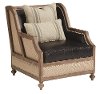 Magnolia Home Furniture Ivory & Saddle Black Leather Chair - Foundation