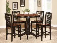 Black 5 Piece Counter Height Dining Set - Andover Collection