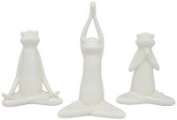 White Ceramic Assorted Yoga Frog