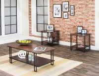 Oak 3 Piece Coffee Table Set - Roma