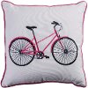 Pink Bicycle Throw Pillow