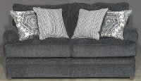 Casual Contemporary Slate Blue Loveseat - Bellamy