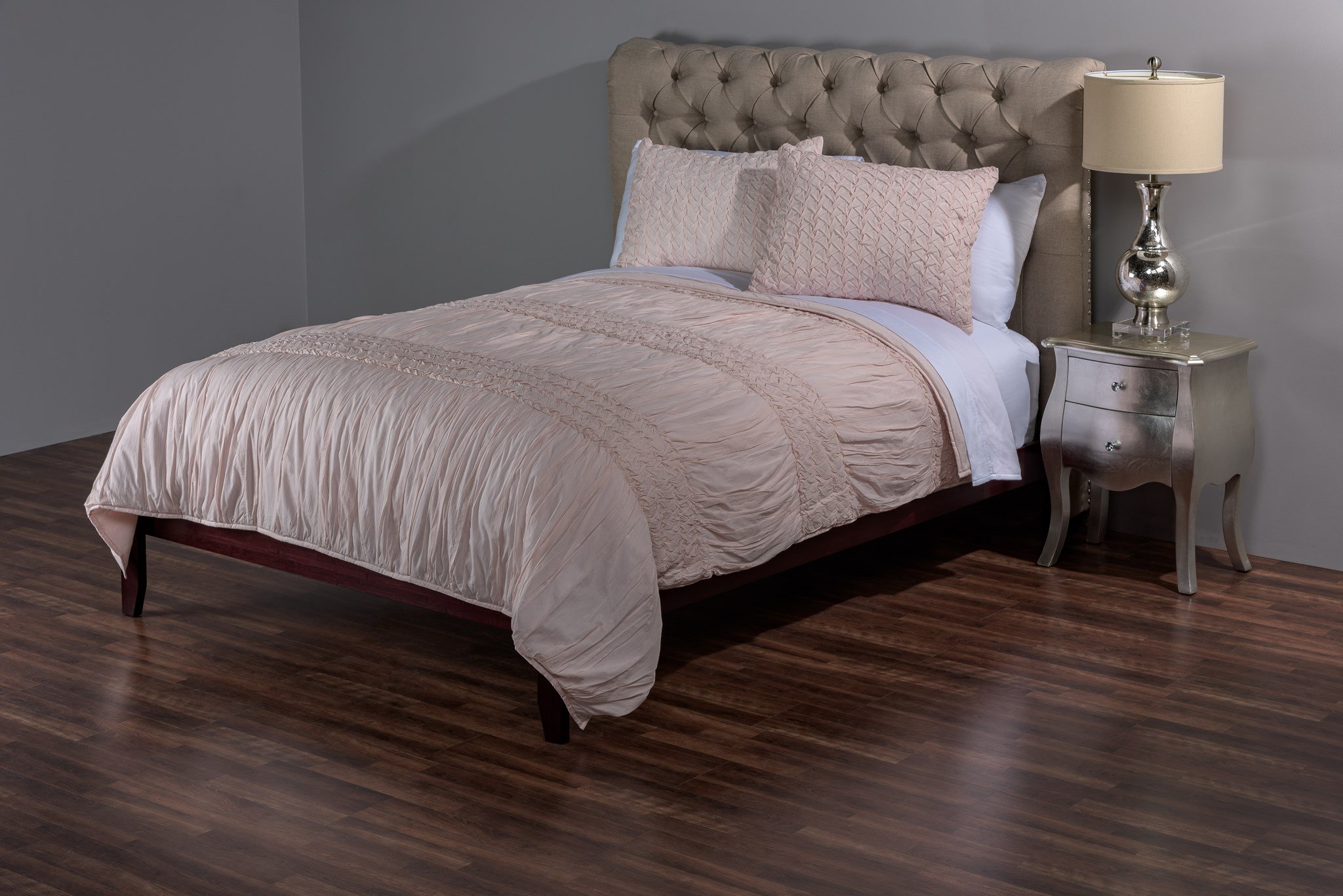 Carly Petal Pink Cotton Queen Quilt Bedding Collection-1