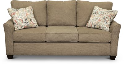 Casual Contemporary Light Brown Sofa - Tara