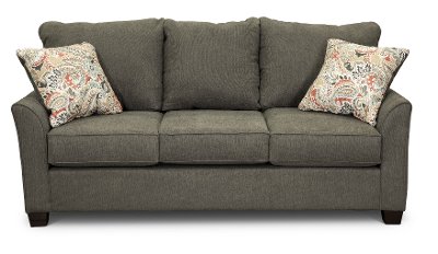Casual Contemporary Charcoal Gray Sofa - Tara