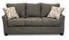Charcoal Gray Casual Contemporary Sofa - Tara