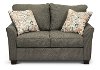 Casual Contemporary Charcoal Gray Loveseat - Tara