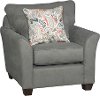 Casual Contemporary Charcoal Gray Chair - Tara