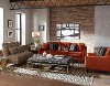 Rust Burnt Orange Mid-Century Modern Sofa - Palmer