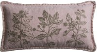 Pink Embroidered Floral Throw Pillow - Carly