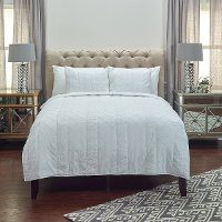 Claire White Cotton Twin Quilt Bedding Collection