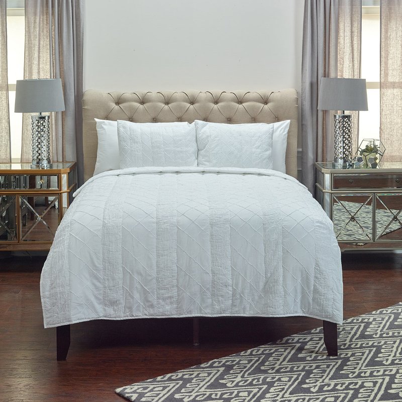 Claire White Cotton Twin Quilt Bedding Collection Rc Willey