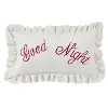 Clearance Good Night Embroidery Throw Pillow