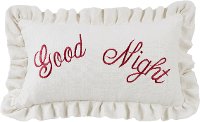 Good Night Embroidery Throw Pillow