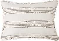 Taupe Ticking Stripe Standard Sham