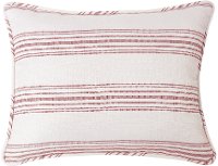 Red Ticking Stripe Standard Sham