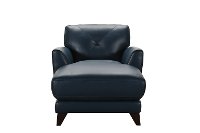Modern Blue Leather Chaise - Colours