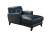 Modern Blue Leather Chaise - Colours-2