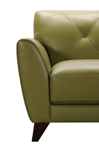 Modern Green Leather Sofa - Colours