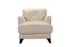Modern White Leather Chaise - Colours-1