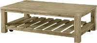 Rustic Wood Coffee Table of Wheels - Napa