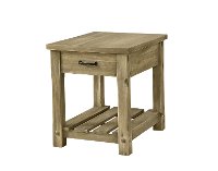 Rustic Wood End Table - Napa