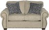 Casual Traditional Canvas Tan Loveseat - Southport