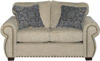 Casual Traditional Canvas Tan Loveseat - Southport