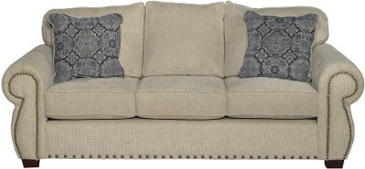 Casual Traditional Canvas Tan Sofa Bed - Southport