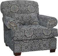 Casual Traditional Midnight Blue Accent Chair - Southport