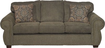 Casual Traditional Coffee Brown Sofa - Southport