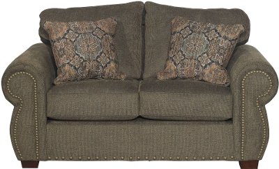 Casual Traditional Coffee Brown Loveseat - Southport