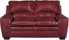 Contemporary Cinnamon Red Loveseat - Caruso