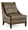 Modern Traditional Ogee-patterned Gold Accent Chair - Intrigue