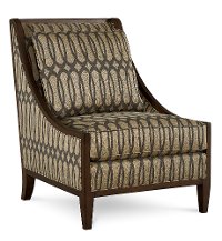 Modern Traditional Ogee-patterned Gold Accent Chair - Intrigue